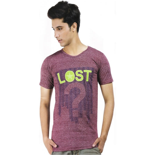 Roneclick Mens Hosiery Printed Men Tshirts (Maroon, XS)