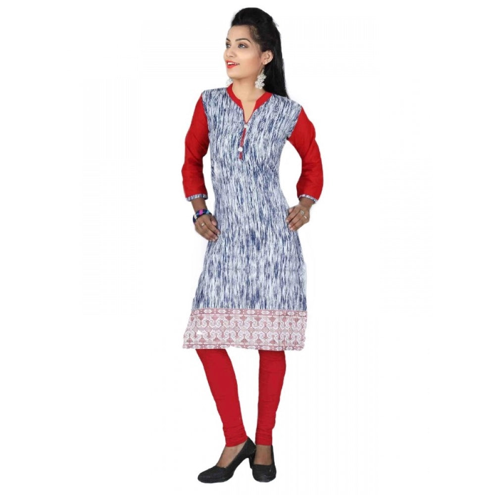 Roneclick Women's Cotton Kurtis (Red, S)