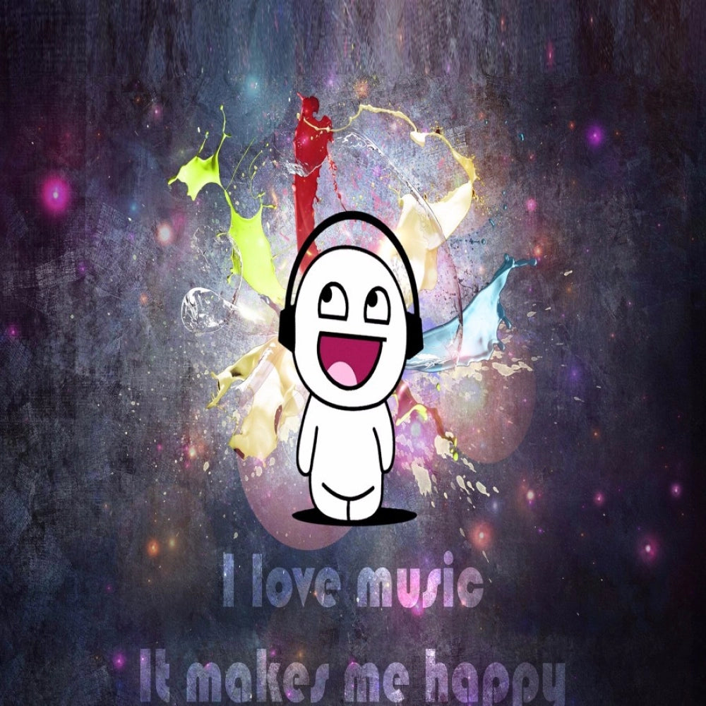 I love Music Be happy Mobile Case Cover