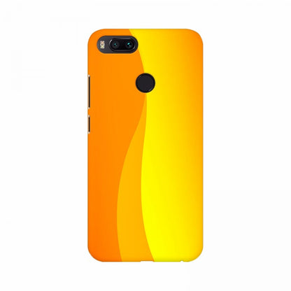 Curve Shape Orange background Mobile Case Cover