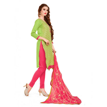 Roneclick Women's Banarasi Jacquard Unstitched Salwar-Suit Material With Dupatta (Green, 2-2.5mtrs)