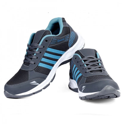 Generic Men Grey,Blue Color Mesh Material  Casual Sports Shoes