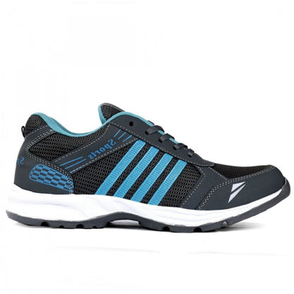 Generic Men Grey,Blue Color Mesh Material  Casual Sports Shoes