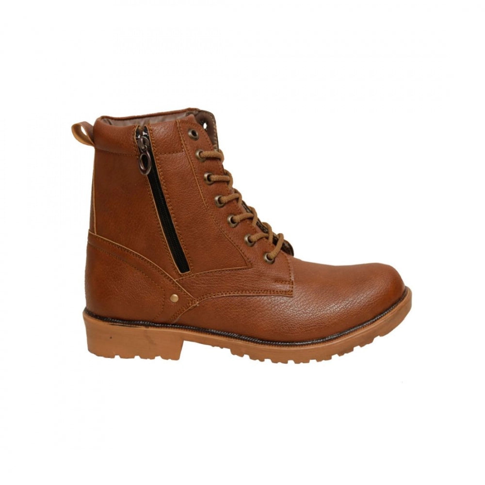 Generic Men Tan Brown Color Synthetic Material  Casual Long Boots