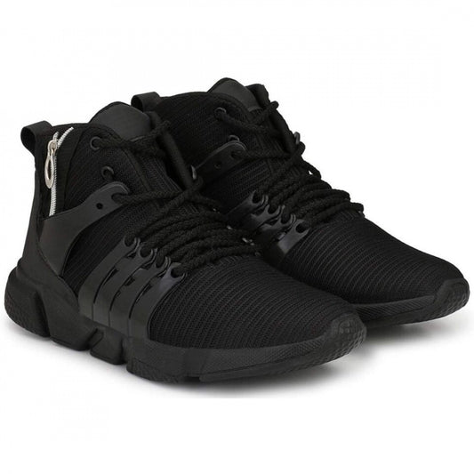 Generic Men Black Color Mesh Material  Casual Sports Shoes