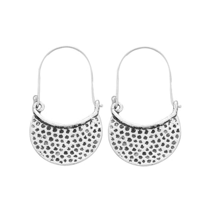 Roneclick Women's Silver Plated Hook Dangler Hanging Earrings-Silver