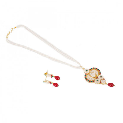 Designer Traditional India Rajasthani Basra Pearl Necklace with Earrings