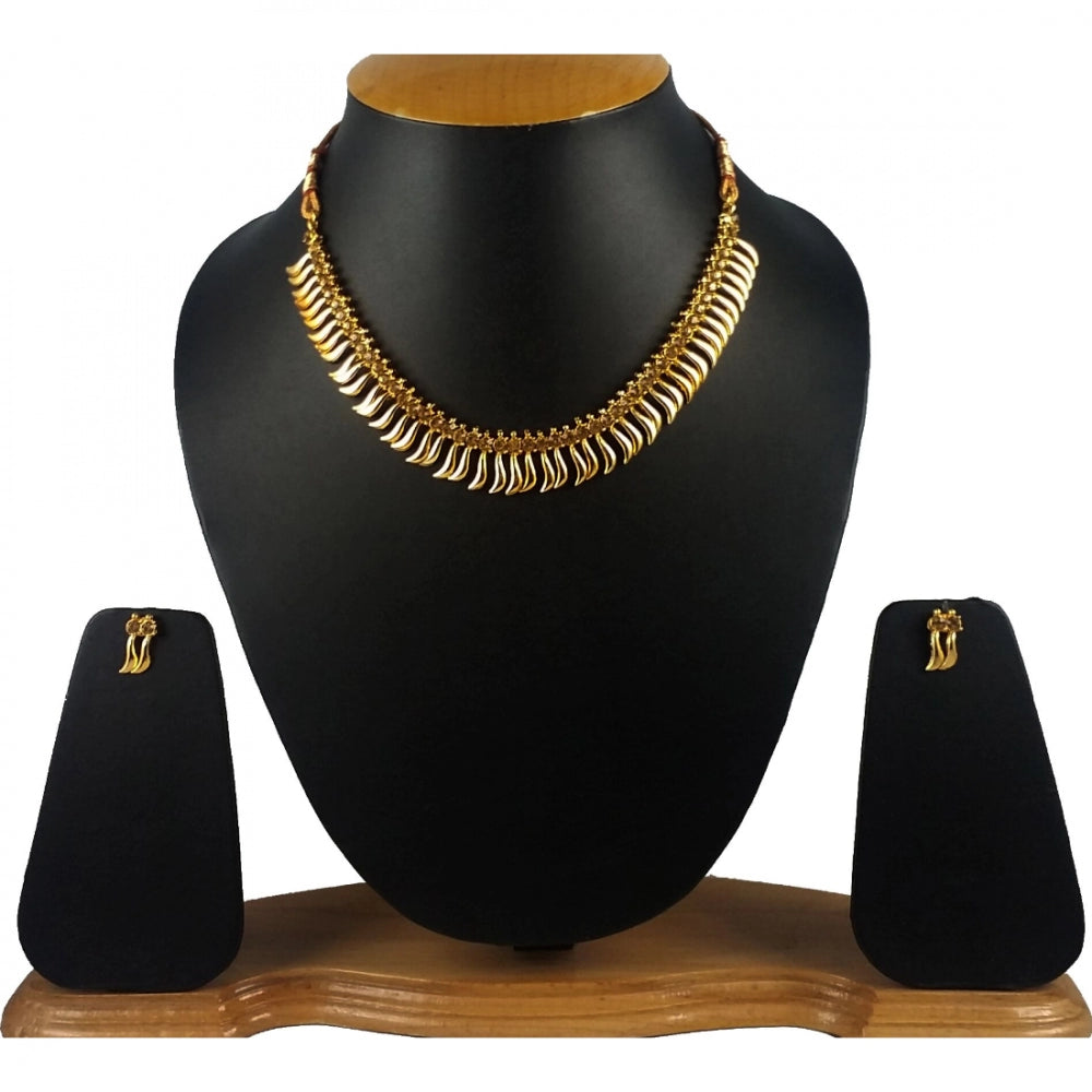 Sleek Designer Gold Plated Micron Gold Plated Necklace