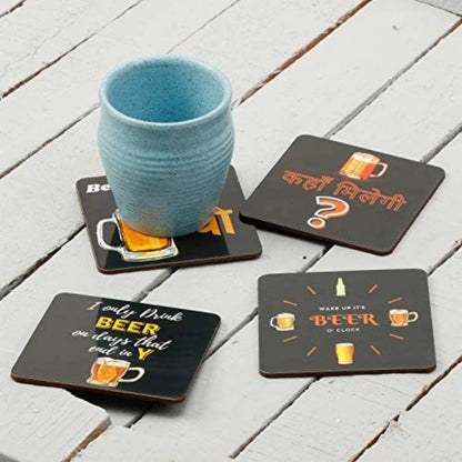 Wooden Coasters for Tea Coffee (Set of 4)