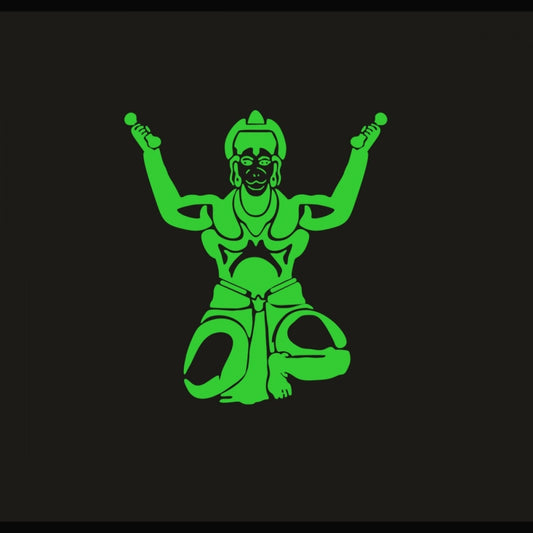 Roneclick Green Hanuman Ji Radium Wall Sticker