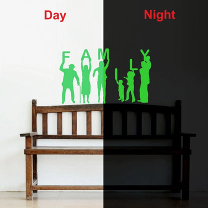 Roneclick Green Family Radium Wall Sticker