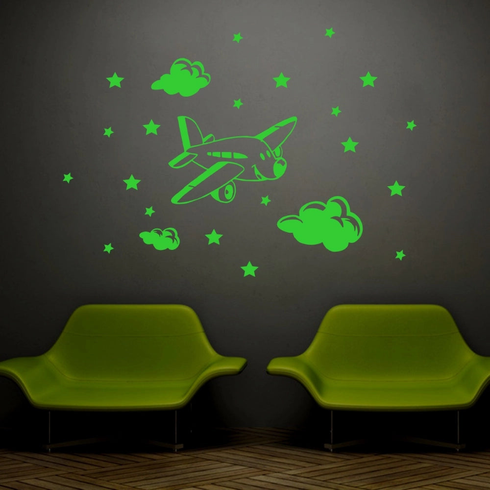 Roneclick Green Kids Room Decor Radium Wall Sticker