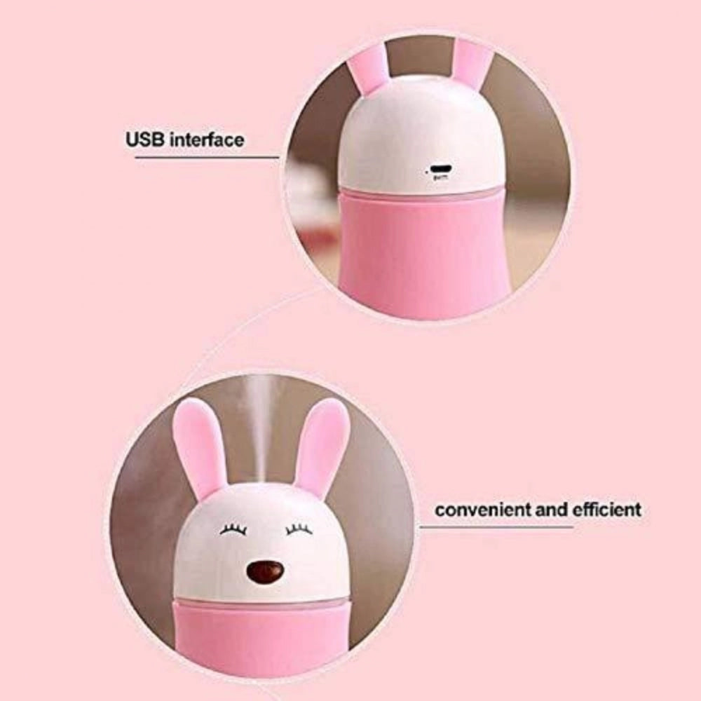 Roneclick Lovely Rabbit Air Humidifier Usb Aroma Diffuse With Led Lamp