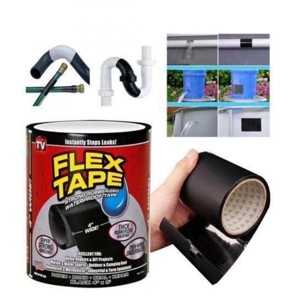 Roneclick Pack Of_2 Strong Rubberized Waterproof Flex Tape Instantly Stops (Color: Assorted)