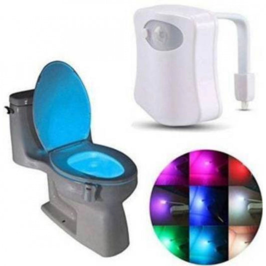 Roneclick LED Light Sensor Motion Activated Glow Bowl Light Up Sensing Toilet Seat Night Lightning Bowl (Color: Assorted)