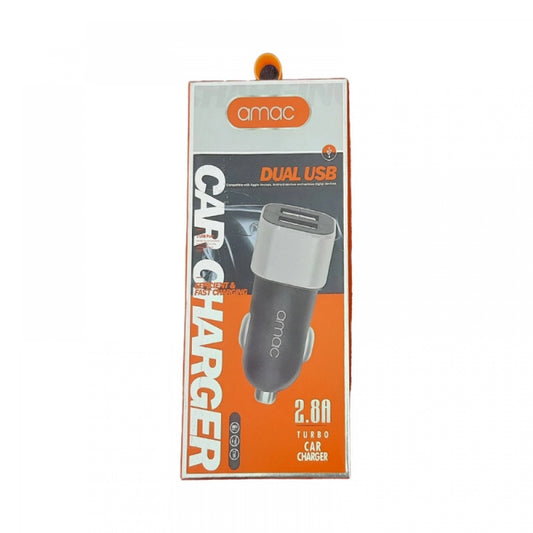 Generic Amac Dual Usb Car Charger 2.8A (Color: Assorted)