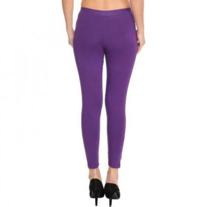 Roneclick Women's Cotton Leggings (Color:Purple)