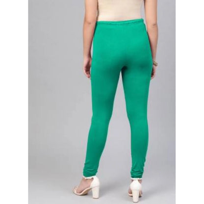 Roneclick Women's Cotton Leggings (Color:Sea Green)