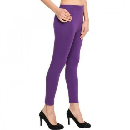 Roneclick Women's Cotton Leggings (Color:Purple)