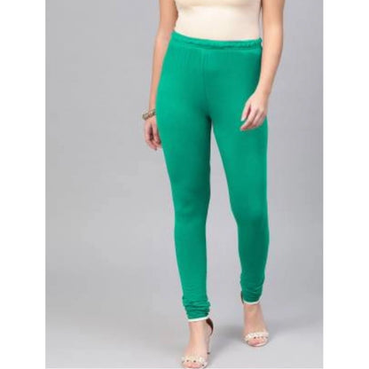 Roneclick Women's Cotton Leggings (Color:Sea Green)