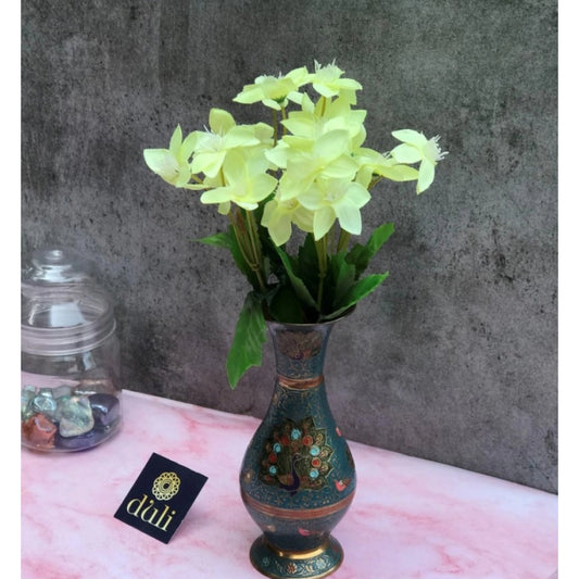 Roneclick Artificial Flowers Bunch Bouquet Of Green Blossoms For Home Decoration (Color: Green, Material: Silk Polyester)