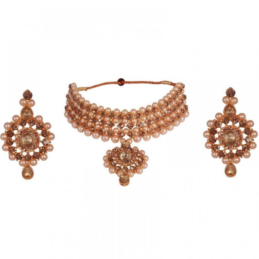 Roneclick Women's Chocker , Earring And Maang Tikka Set