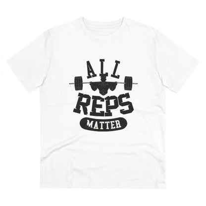 Roneclick Men's PC Cotton All Reps Matter Printed T Shirt (Color: White, Thread Count: 180GSM)