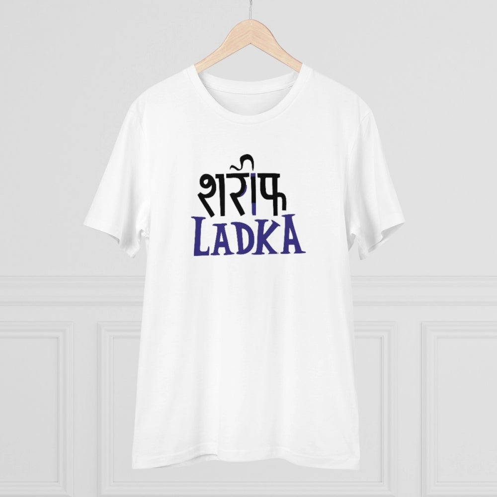 Roneclick Men's PC Cotton Sarif Ladka Printed T Shirt (Color: White, Thread Count: 180GSM)