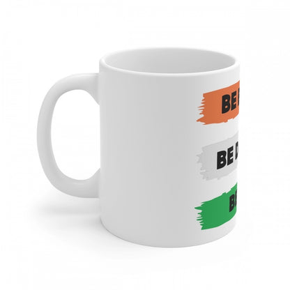 Roneclick Ceramic Be Brave Be Daring Be You Printed Coffee Mug (Color: White, Capacity:330ml)