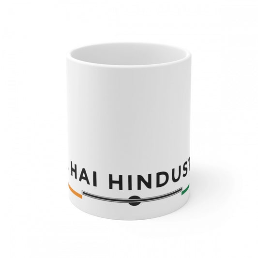 Roneclick Ceramic Dil Se Hindustani Printed Coffee Mug (Color: White, Capacity:330ml)