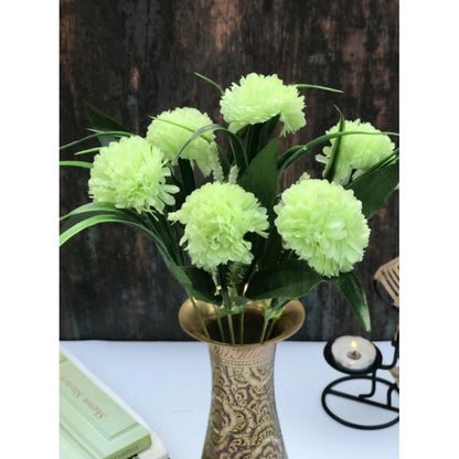 Roneclick Artificial Flowers Bunch Bouquet Of 6 Chrysanthemum Flowers For Home Decoration (Green, Material:Silk, Polyester)