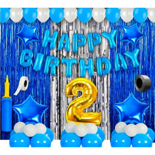 Roneclick 2Nd Birthday Decoration Items For Boys (Multicolor)