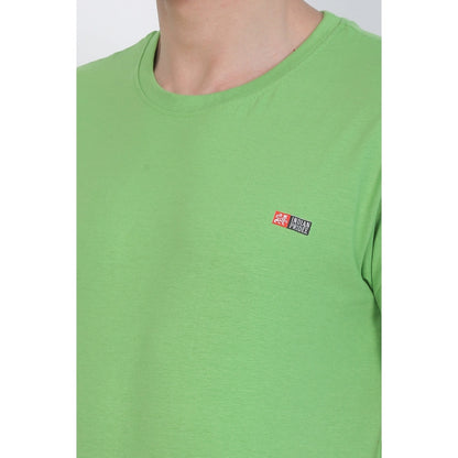 Roneclick Men's Cotton Jersey Round Neck Plain Tshirt (Pale Green)