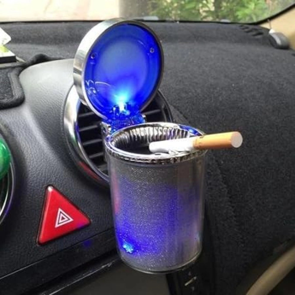 Roneclick Designer Car Ash Tray Ashtray With Blue Led Light &amp; Rainbow Colors (Multicolor)