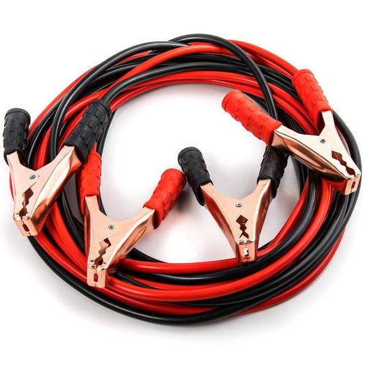 Roneclick 500 Amp Heavy Duty Jumper Booster Cables Anti Tangle Copper Care Universal For Car (Red)