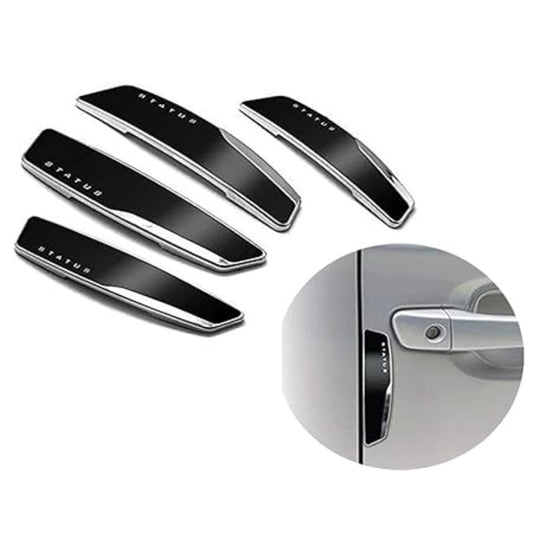 Roneclick Pack Of 4 Winner Plastic Car Door Guard Universal For Car (Black)