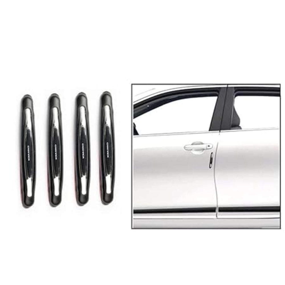 Roneclick Pack Of 4 Compact Microfibre Car Door Guard (White)