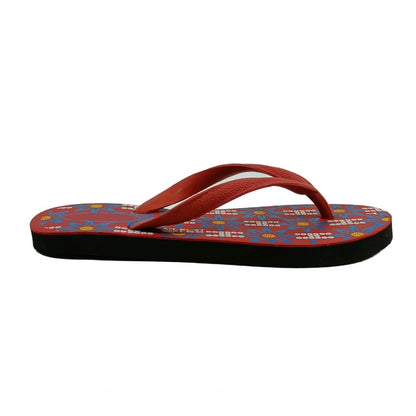 Generic Unisex Printed Lightweight Flip-Flop Hawai Slipper (Red)