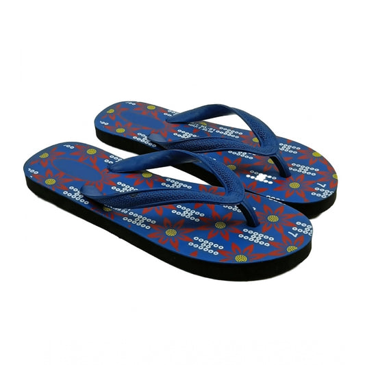 Roneclick Unisex Printed Lightweight Flip-Flop Hawai Slipper (Blue)