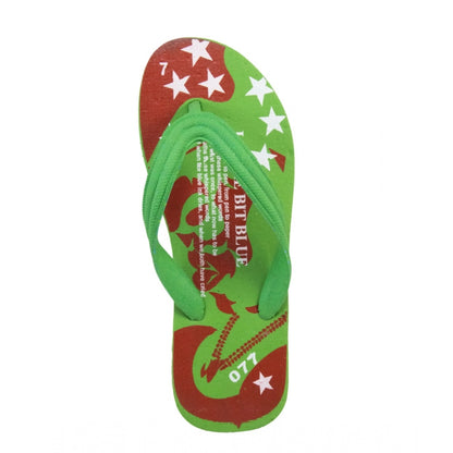 Generic Unisex Printed Lightweight Flip-Flop Hawai Slipper (Green)