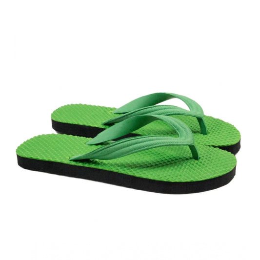 Roneclick Unisex Textured Lightweight Flip-Flop Hawai Slipper (Green)