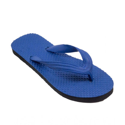 Roneclick Unisex Textured Lightweight Flip-Flop Hawai Slipper (Blue)