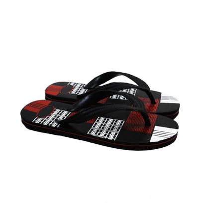 Roneclick Unisex Printed Lightweight Flip-Flop Hawai Slipper (Red)