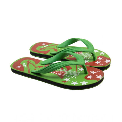 Generic Unisex Printed Lightweight Flip-Flop Hawai Slipper (Green)