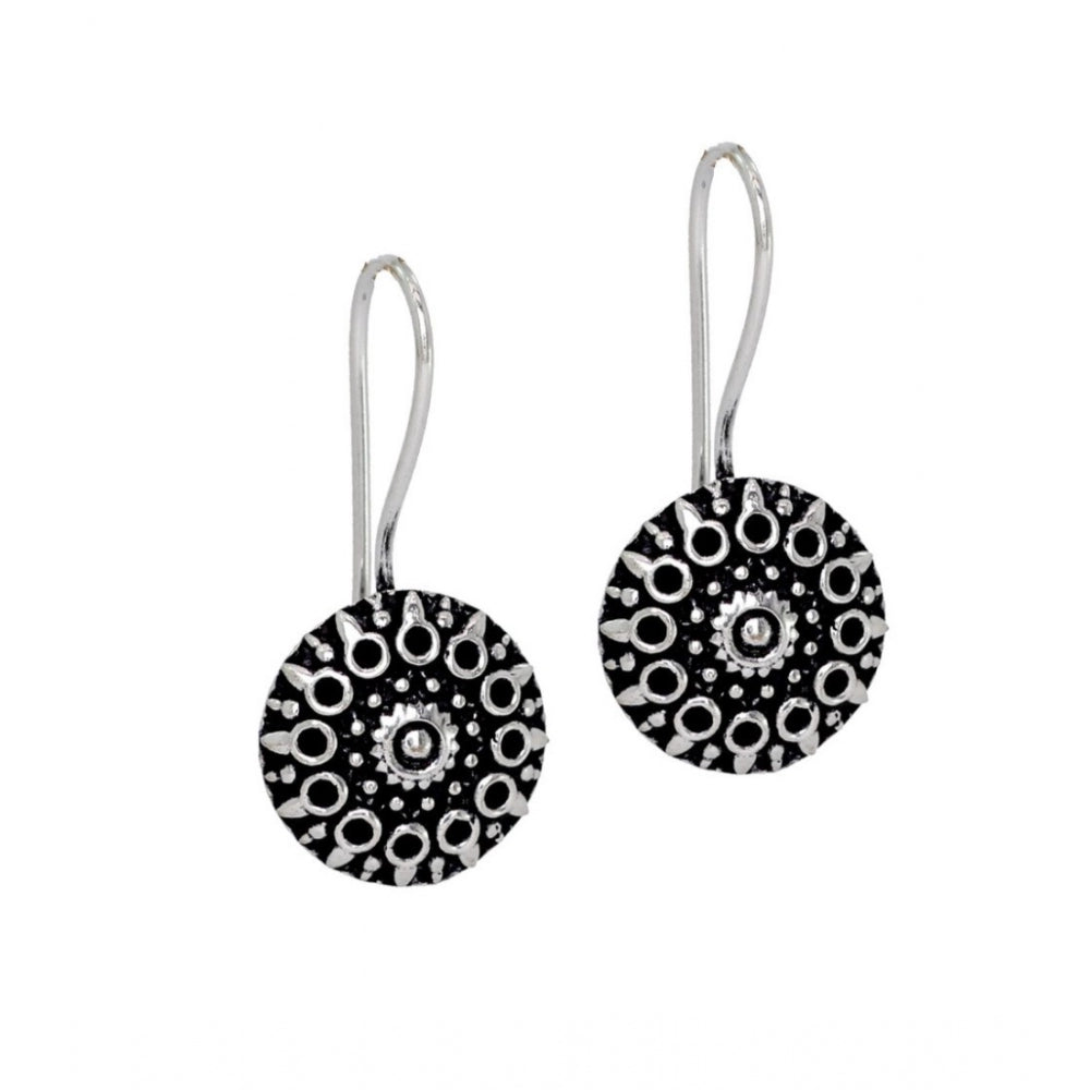 Roneclick Women's Handmade Indian Traditional Designer Silver Oxidised Stud Brass Earrings