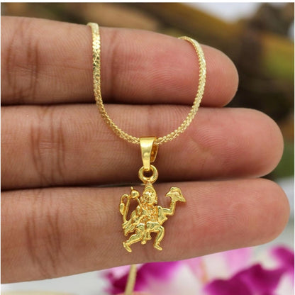 Roneclick Women's Gold Color Lord Hanuman Temple Locket