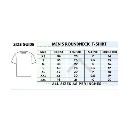 Roneclick Men's Casual Half Sleeve Printed Cotton Blended Round Neck T-shirt (White)