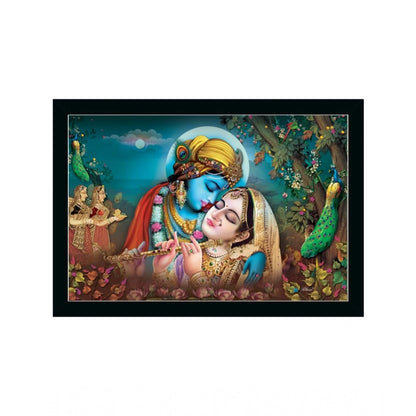 Roneclick Radha Krishna Painting with Synthetic Photo Frame (Multicolor)