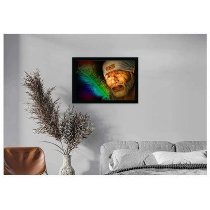 Roneclick Saibaba Photo Frame (Multicolor)