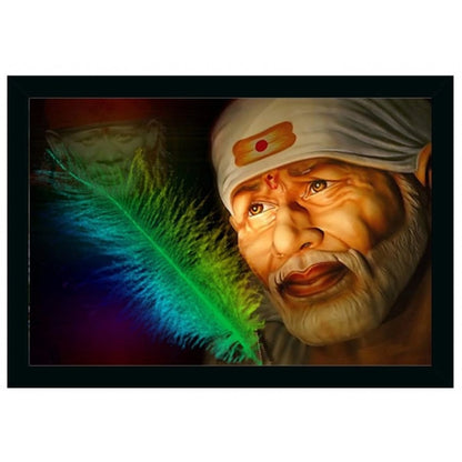 Roneclick Saibaba Photo Frame (Multicolor)